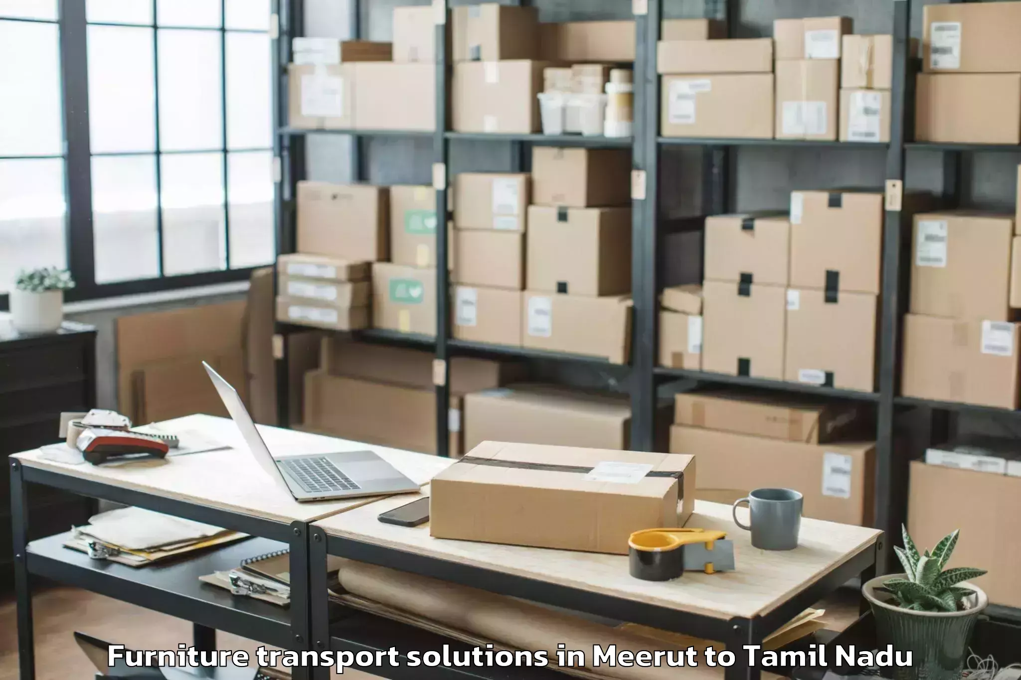 Professional Meerut to Perambalur Furniture Transport Solutions